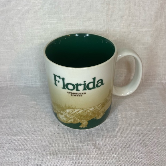 ORIGINAL STARBUCKS 2012 GLOBAL ICON 16 OZ. FLORIDA MUG ALLIGATOR - EXCELLENT - Picture 1 of 5